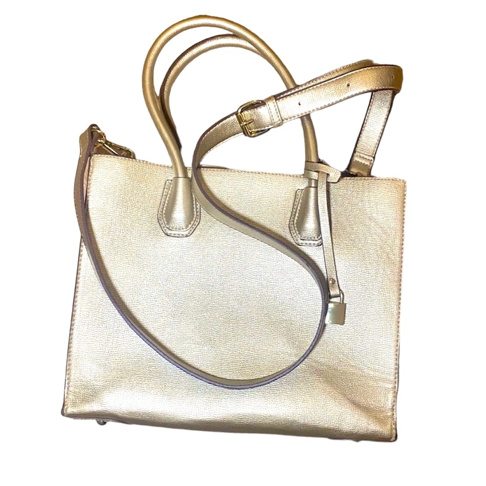 Charming Charlie Tote Crossbody Purse Bag Gold